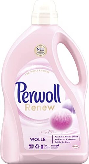 Perwoll Renew Wolle Flüssigwaschmittel (40 Wäschen), Feinwaschmittel für Wolle, Kaschmir & Seide ...
