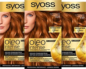 Syoss Oleo Intense Öl-Coloration 7-77 Kupferblond Stufe 3 (3 x 115 ml)