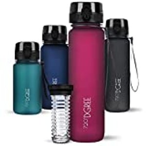 720°DGREE Trinkflasche “uberBottle“ softTouch +Früchtebehälter - 1L - BPA-Frei - Wasserflasche für U