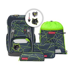 Step by Step Schulranzen-Set Giant „Dark Cat Chiko“ 5-teilig