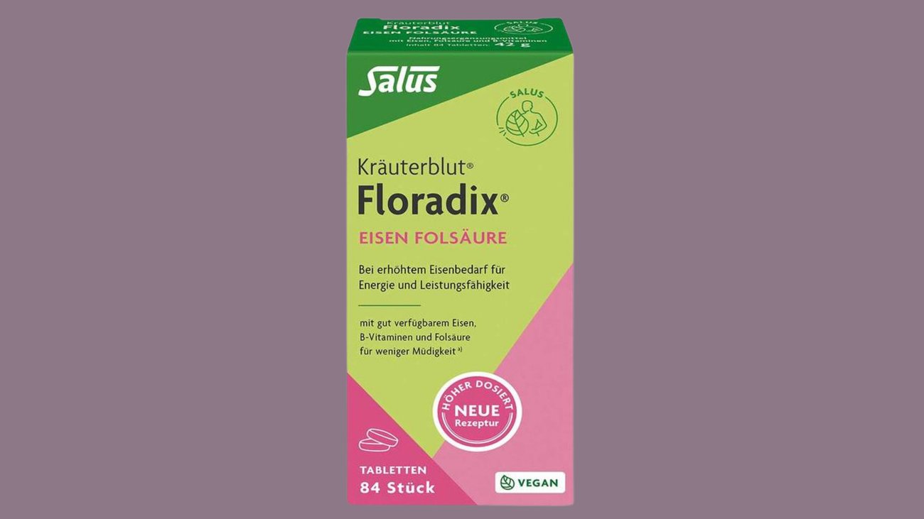 Floradix Eisen Folsäure Tabletten, 84 St Tabletten