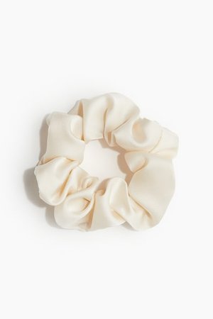 Scrunchie aus Satin - Weiß - Damen