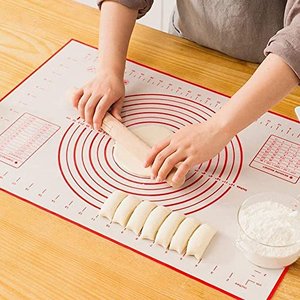 Sinwind Silikonmatte Silikon Backmatte Baking Mat BPA frei 60x40cm Rot