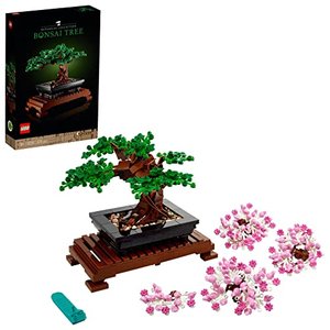 LEGO Icons Bonsai Baum, Kunstpflanzen-Set zum Basteln für Erwachsene, Zimmerdeko, Geschenk zum Valen