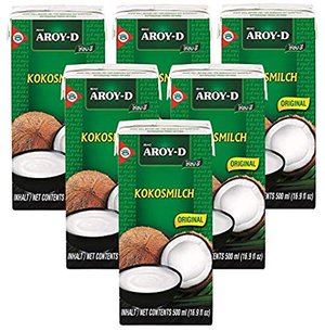 6er Pack AROY-D Kokosnussmilch mit E435 [6x 500ml]