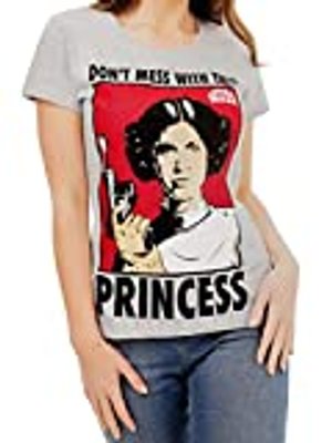 Star Wars Prinzessin Leia T-Shirt für Damen S Grau