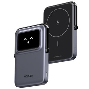 UGREEN UNO Wireless Power Bank 5000mAh mit faltbarem Ständer und TFT-Display