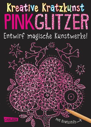 Kreative Kratzkunst: Pink Glitzer