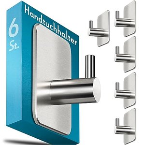 Menz Handtuchhalter ohne Bohren, 6 Stück