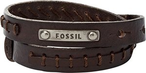 Fossil Herrenarmband Doppelwickel in braun, JF87354040
