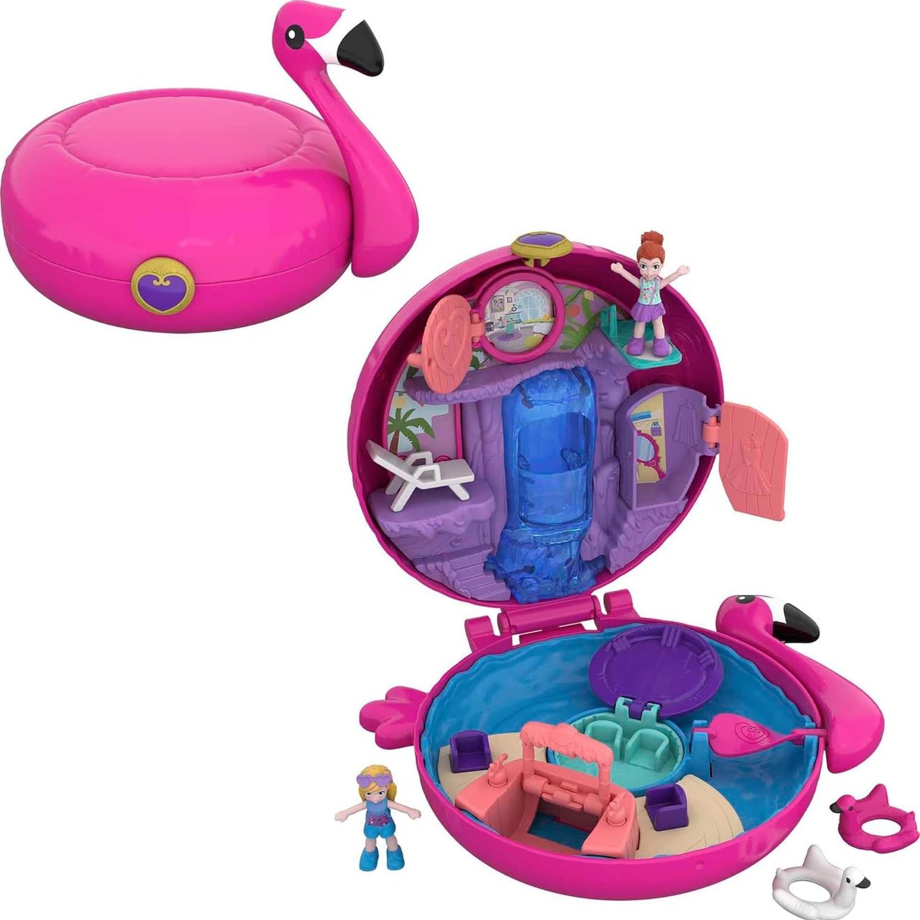 Polly Pocket FRY38 - World Flamingo-Schwimmring