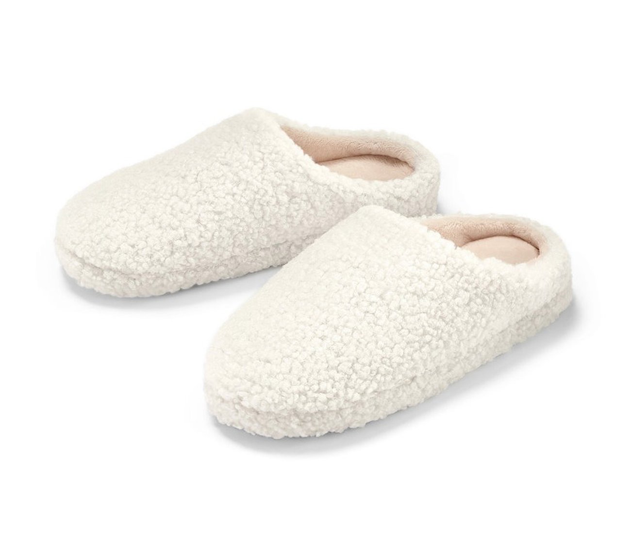 Hausschuhe mit weichem Teddyfleece
