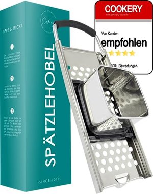 Cookery® Spätzlehobel/Spätzlepresse aus Edelstahl für selbstgemachte Spätzle