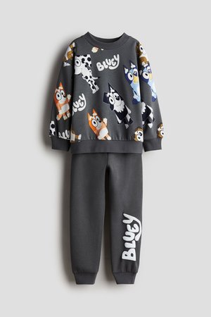 2-teiliges Sweatshirt-Set mit Print - Grau - Kinder