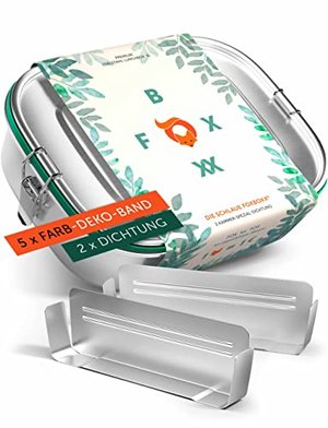 FOXBOXX® Edelstahl Brotdose Premium | Large 1200ml |