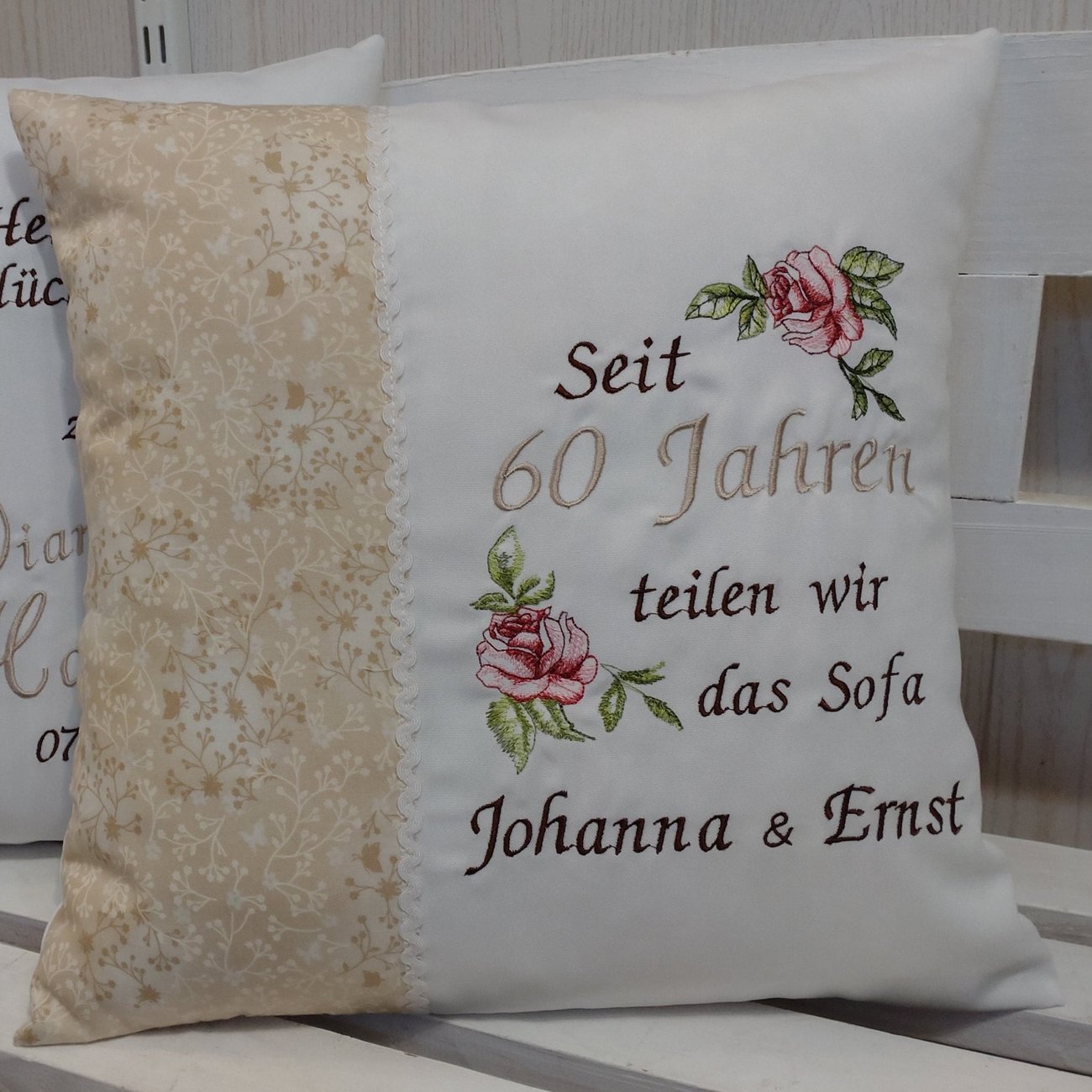 Kissen zur  Diamantenen Hochzeit