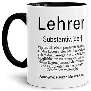 Tassendruck Tasse mit Definition Lehrer