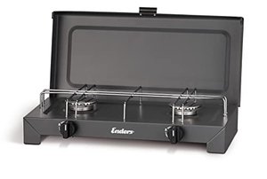 Enders Campingkocher CANBERRA 2, Gaskocher, 2-flammig, 2 Edelstahlbrenner 2x2,3kW, Betrieb mit Gasfl