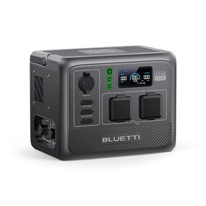 BLUETTI Tragbare Powerstation AC60, 403Wh LiFePO4 Batterie mit 2 600W (1200W Spitze) AC Ausgängen, 1