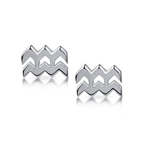 Amberta Damen Sternzeichen Ohrstecker aus 925 Sterling Silber: Wassermann