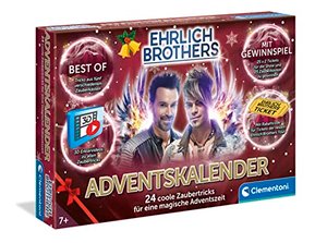 Clementoni Ehrlich Brothers Adventskalender 2023, magischer Weihnachtskalender, mit 24 coolen Zauber