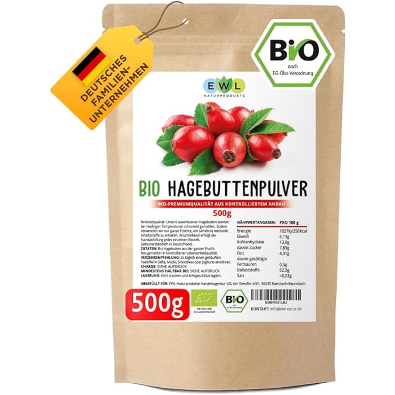 Hagebuttenpulver BIO 500g