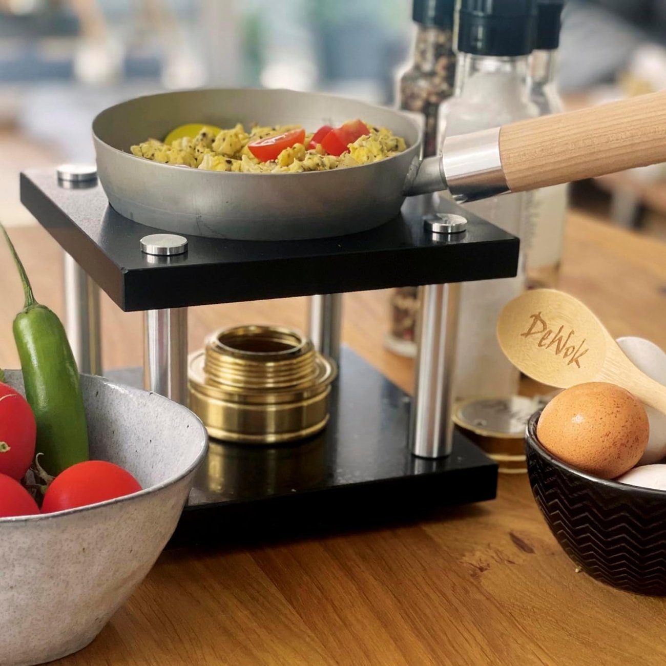 DeWok - Kleiner Gaskocher inklusive Mini-Wok