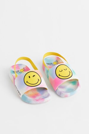 Print-motif pool shoes - Gelb - Kinder