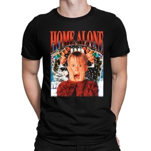 Kevin Home Alone allein Zuhause- Weihnachten Herren T-Shirt, Schwarz, XL