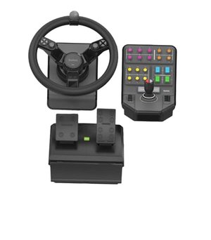 Logitech G Saitek Farm Sim Controller, Farming Simulator Bundle bestehend aus Lenkrad, Steuerkonsole