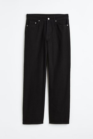 Baggy Low Jeans in Schwarz