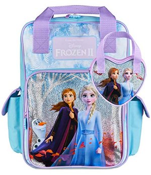 Disney Offizieller Die Eiskönigin 2 Rucksack für Mädchen mit ELSA und Anna & Passende Mädchen-Handta