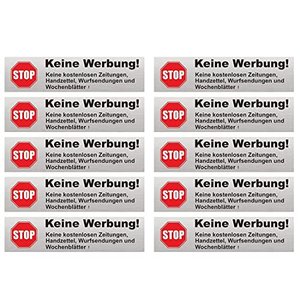 Haobase Sticker, 10 Stücke einzeln ablösbar, selbstklebendes Vinyl, Keine Werbung Aufkleber (96*24 m