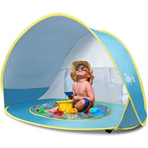 Glymnis Baby Strandmuschel mit  Pool & UV-Schutz UPF 50+