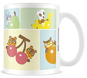 Animal Crossing Tasse mit Melinda und Tom Nook, Keramik weiß