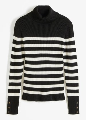 Gestreifter Rollkragenpullover