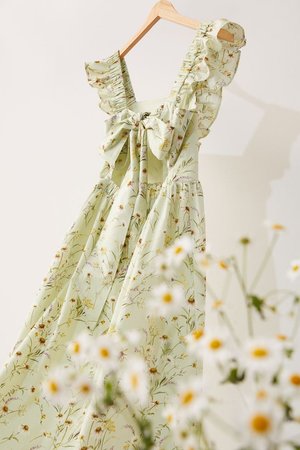 Popelinekleid mit handgemaltem Blumenprint