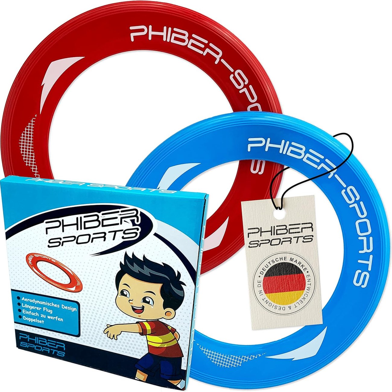 PHIBER-SPORTS Frisbee-Ringe – 2er Doppelpack