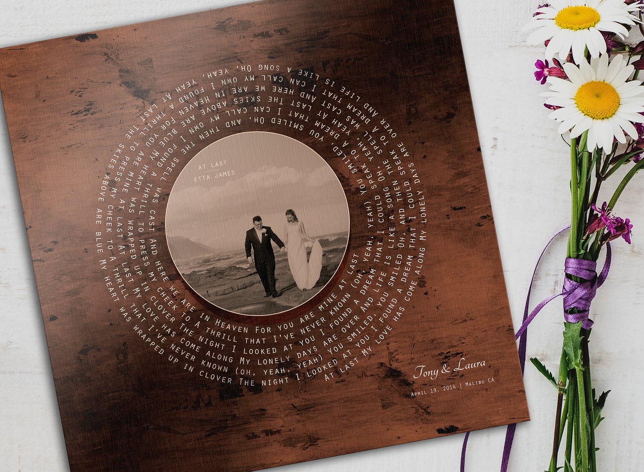 Bronze-Vinyl-Bild, personalisiert