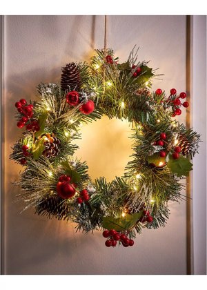 LED-Türkranz mit Dekorationen