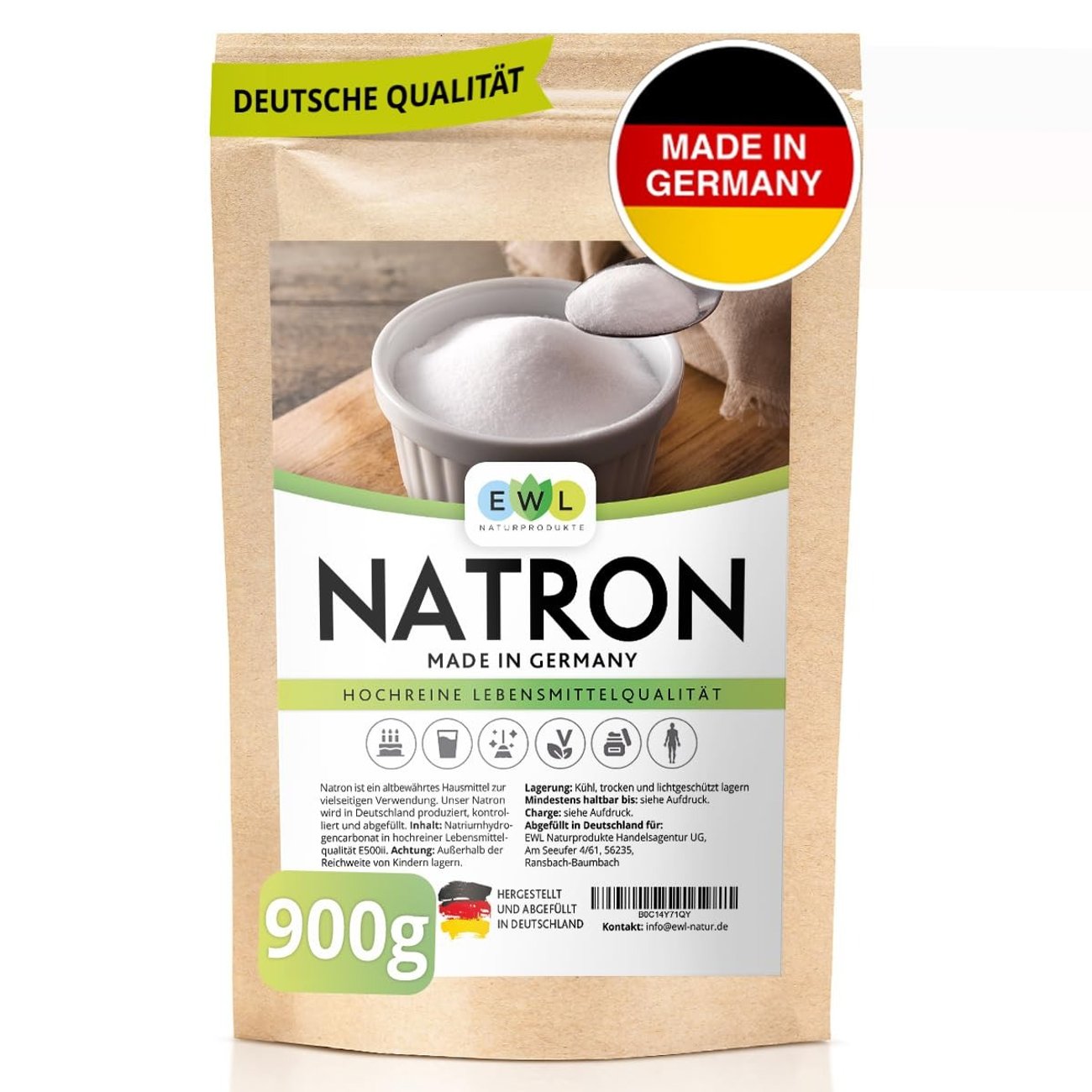 Natron Pulver, 900g