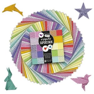 Craft Sensations Buntes Origami Papier Bastelset 15 X 15 cm - 180 Origami Blätter