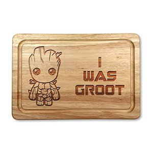 Schneidebrett aus Hartholz mit Aufschrift „I was Groot“