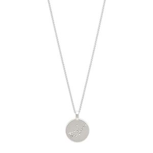 Pilgrim Jewelry Halskette mit Sternzeichen und Kristall (Versilbert - Jungfrau Sternzeichen)