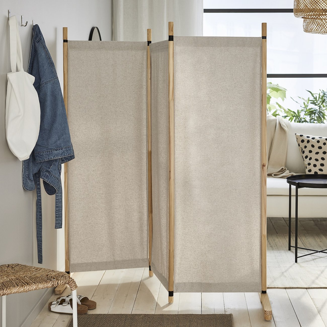 GLAMBERGET Raumteiler - Kiefer/Katorp beige 150x150 cm