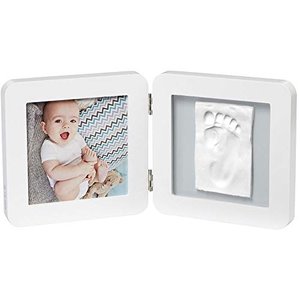 Baby Art - Bilderrahmen mit Gipsabdruck und Foto für Baby Fuß- oder Handabdruck