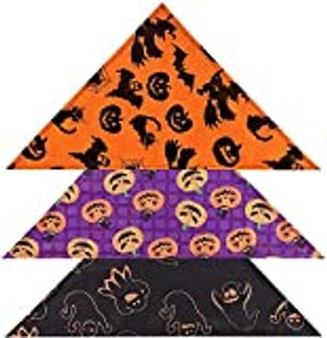 POPETPOP Hund Halloween Bandana 3 Pack