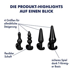 EIS Vielseitiges Analplug-Set, 4 Teile