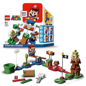 LEGO 71360 Super Mario Abenteuer mit Mario – Starterset, interaktive Figur und BAU-Spielzeug