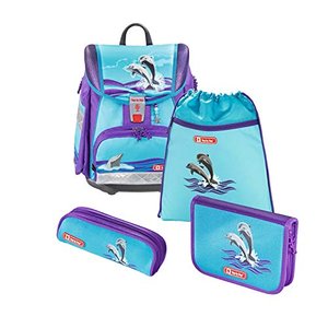 Step by Step Schulranzen-Set Touch 2 „Happy Dolphins“ 4-teilig